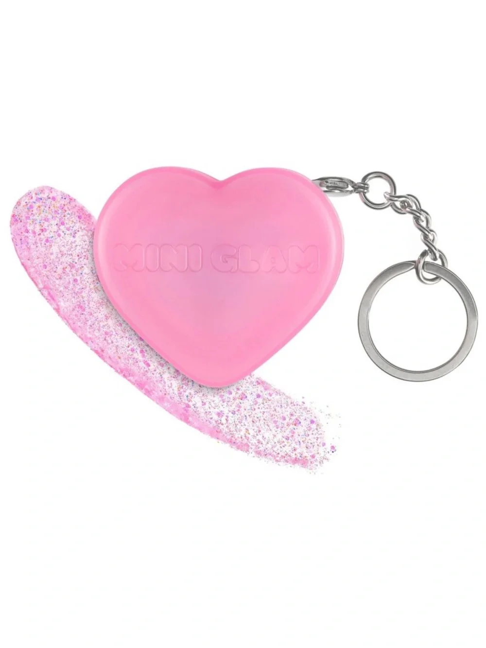 Mini Glam Cosmetics Pink Heart Glittery Balm Berry